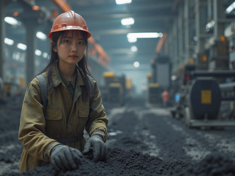 炭黑生產(chǎn)加工現(xiàn)場