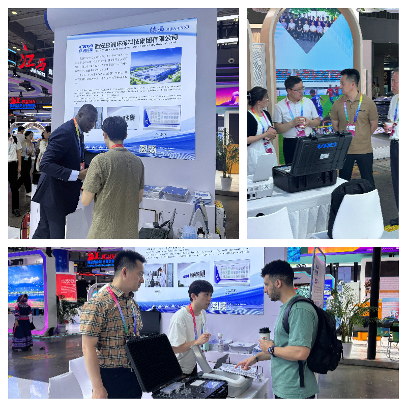 第四屆中國—非洲經(jīng)貿(mào)博覽會(huì)贏潤集團(tuán)工作人員與參與人員進(jìn)行交流