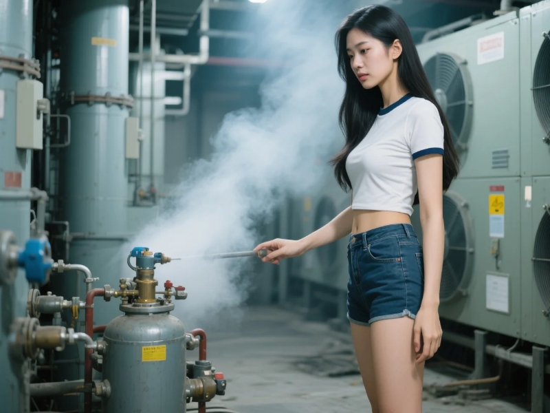 R507氟利昂制冷劑泄漏現場圖