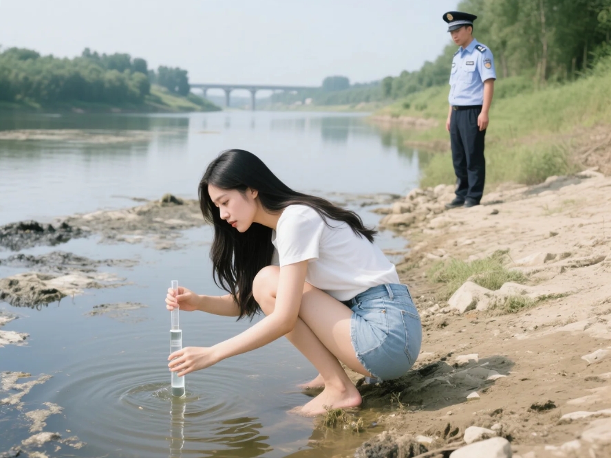水污染生態環境應急執法現場圖