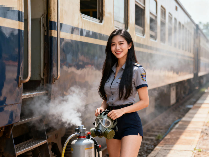 火車檢疫熏蒸現場